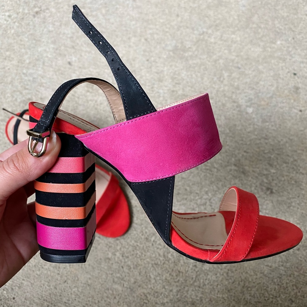 Red&pink funky sandals